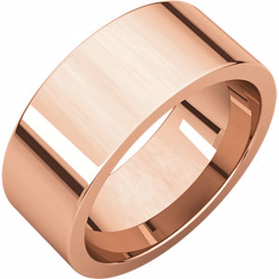 FIR8:225787:P 14kt Rose 8mm Flat Comfort Fit Band