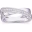 61510:60011:P 14kt White 1/6 CTW Diamond Overlap Ring Size 9.5