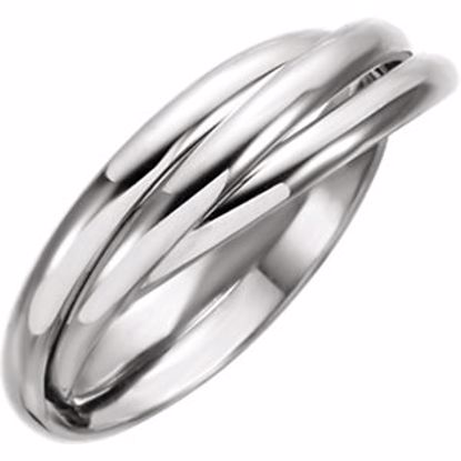 5620:215580:P Platinum 2.5mm 3-Band Rolling Ring Size 9