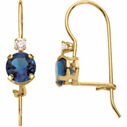 19283:600090:P 14kt Yellow September Youth Birthstone Earring