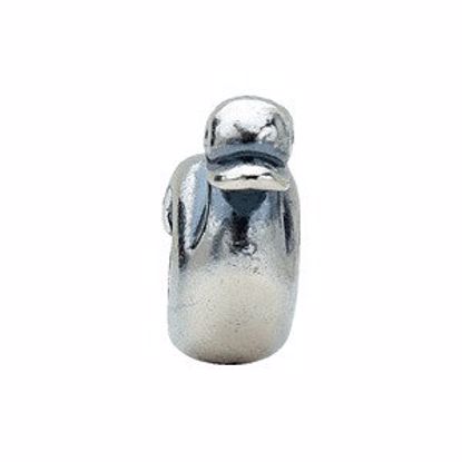 24738:101:P Sterling Silver [size;cv2] Duck Slider Bead