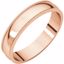 MGL8:125250:P 14kt Rose 4mm Light Milgrain Band