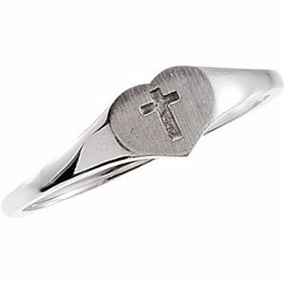 19351:101:P Youth Heart & Cross Ring
