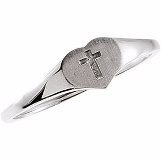 19351:101:P Youth Heart & Cross Ring