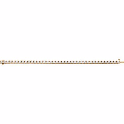 67416:60003:P 18kt Yellow 9 CTW Diamond Line 7.25" Bracelet