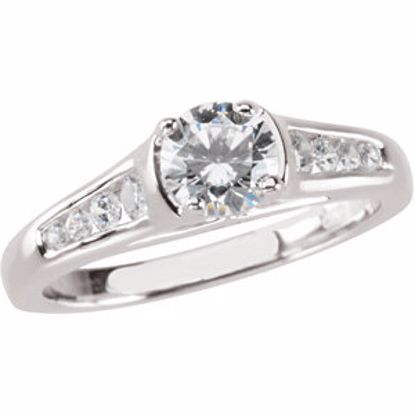 64758:60006:P Sterling Silver Cubic Zirconia Engagement Ring Size 7