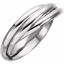 5620:72909:P Platinum 2.5mm 3-Band Rolling Ring Size 12.00 Unassembled