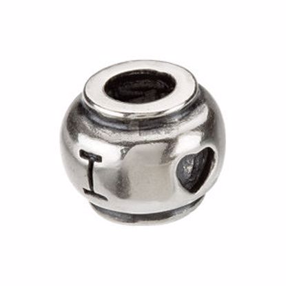 24820:1000:P Sterling Silver 10mm "I Heart U" Bead