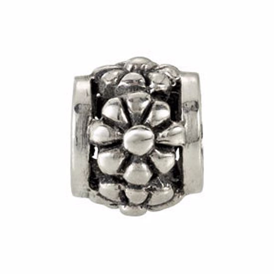 24846:100:P Sterling Silver 10mm Daisy Bead