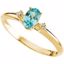 67677:101:P Genuine Blue Zircon & Diamond Ring