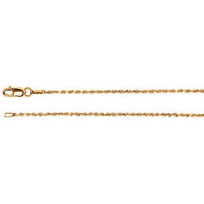 CH947:101:P 14kt Yellow 1.3mm Diamond-Cut Rope 7" Chain
