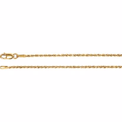 CH948:102:P 14kt Yellow 1.6mm Diamond Cut Rope 16" Chain
