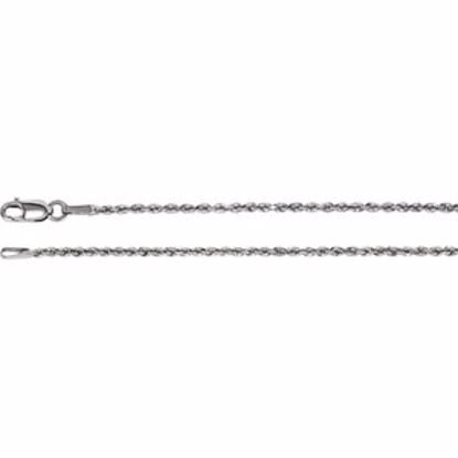 CH948:108:P 14kt White 1.6mm Diamond Cut Rope 7" Chain
