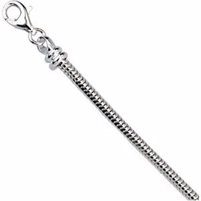 CH952:124:P Sterling Silver Snake 18" Chain