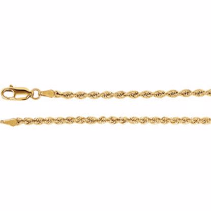 CH955:103:P 14kt Yellow 2.5mm Rope 18" Chain