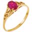 19335:1585080:P 14kt Yellow July Imitation Birthstone Ring 