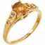 19335:1585270:P 14kt Yellow November Imitation Birthstone Ring 