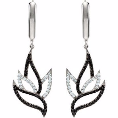69271:3782:P Black Spinel & Diamond Earrings