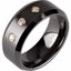 CR001D:009:P Black Ceramic & 14kt Yellow 1/10 CTW Diamond 8mm Band Size 10