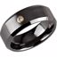 CR001D:022:P Black Ceramic & 14kt Yellow .05 CTW Diamond 8mm Band Size 11