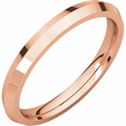 KER4.5:103:P 14kt Rose 2.5mm Knife Edge Comfort Fit Band