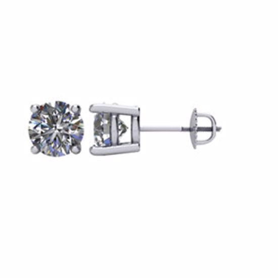 67542:119:P 1 1/2 CTW Diamond Threaded Post Stud Earrings