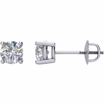 67542:100:P 1/2 CTW Diamond Threaded Post Stud Earrings