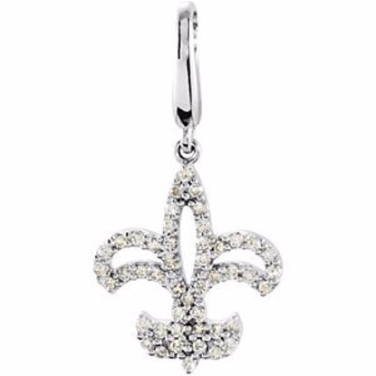 67543:84715:P 14kt White 1/4 CTW Diamond Charm