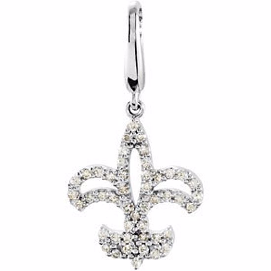 67543:84715:P 14kt White 1/4 CTW Diamond Charm