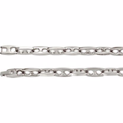B712:103:P Stainless Steel 9mm Link 24" Necklace