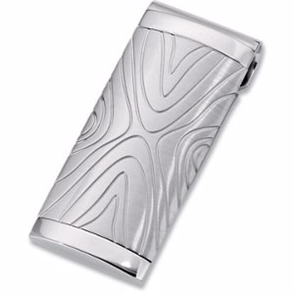 MC5207:102:P Chocolate Immerse Plated Inlay Stainless Steel Money Clip 