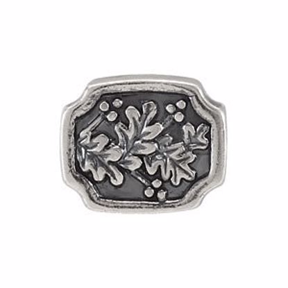 27986:101:P Sterling Silver 11.7x9.6mm Holly Bead