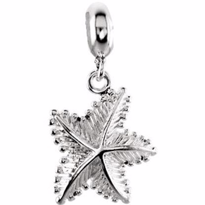28046:101:P Sterling Silver Starfish Dangle with Bead