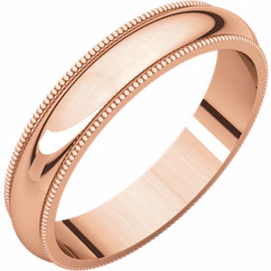 MG7.5:501:P 14kt Rose 4mm Milgrain Band