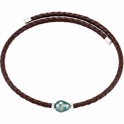 67877:101:P Sterling Silver Tahitian Cultured Pearl 16" Necklace