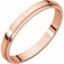 FE6.5:138630:P 14kt Rose 2.5mm Flat Edge Band
