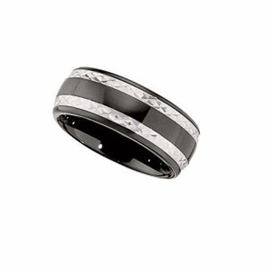 CR036:103:P Ceramic Couture® & Sterling Silver Band