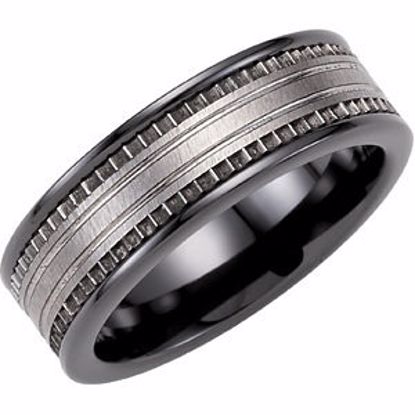 CR049:111:P Ceramic Couture® & Tungsten Band