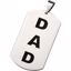 P800DAD:101:P Stainless Steel "DAD" Dog Tag Pendant