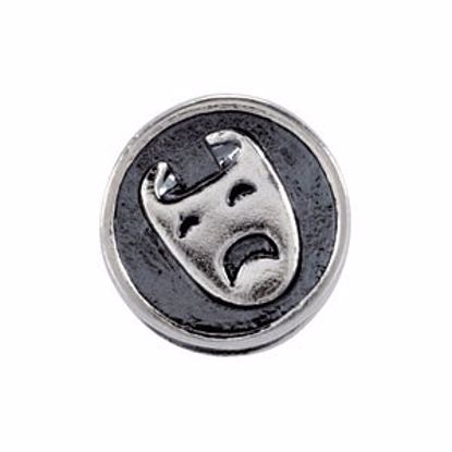 28128:101:P Sterling Silver 10.6mm Comedy/Tragedy Bead