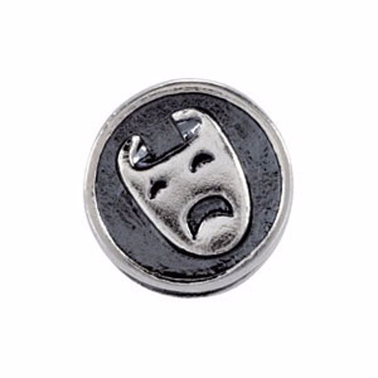 28128:101:P Sterling Silver 10.6mm Comedy/Tragedy Bead