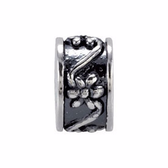 28130:101:P Sterling Silver 10.1x6.4mm Daisy Bead