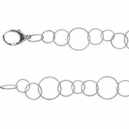 CH961:101:P Sterling Silver Twisted Link 18" Chain
