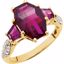 68029:101:P Brazilian Garnet & Diamond Accented Ring
