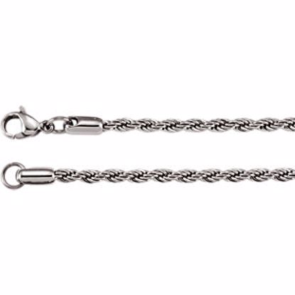 C841:179:P Stainless Steel Rope Chain 3mm