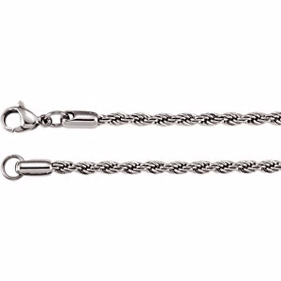 C841:179:P Stainless Steel Rope Chain 3mm