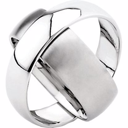 XOE11.5:101:P Titanium & 14kt X1 White 6mm & 8mm Rotating Band Size 11.5