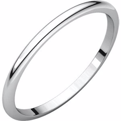 HR5.5:139238:P 14kt White 1.5mm Half Round Band