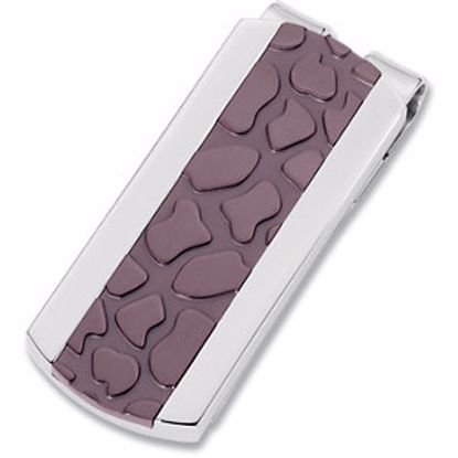 MC858:202:P Chocolate Immerse Plated Inlay Money Clip