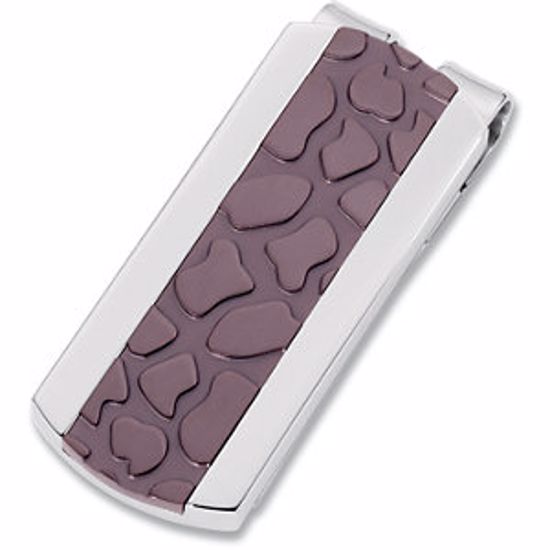 MC858:202:P Chocolate Immerse Plated Inlay Money Clip